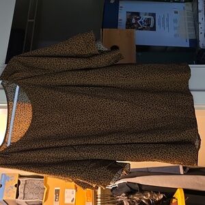SHEIN Curve Brown Leopard Print Top